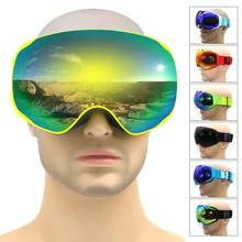 Professional font b ski b font goggles double lens anti fog UV400 big font b ski