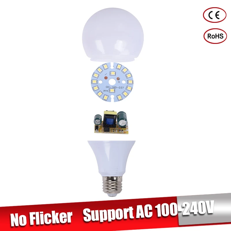 lamparas led e27 B22 LED Bulb 220V 110V 3W 5W 7W 9W 12W 15W 18W real power lampadine led Cold Warm White Led Spotlight bulb