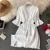 Women Summer New V-neck Short Flare Sleeve High Waist Slim Tassel Casual Dress Vestidos E156