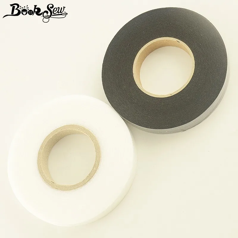 

Booksew Double Faced Adhesive Fabric Tape Cotton Synthetic Battings Black White Bags Lining DIY Craft Cloth Width 0.5CM to 3CM