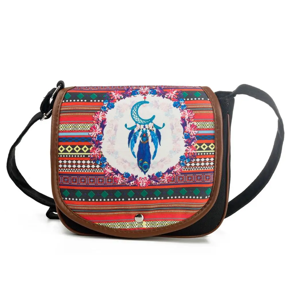 

Miyahouse Fashion Feather Print Shopping Travel Female Bag Casual Personality Women Messenger Bag Colorful Lady Shoulder Bag