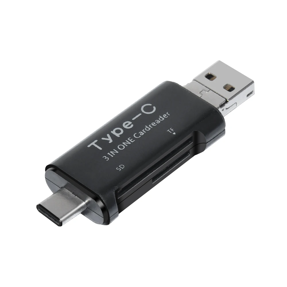 Deepfox Micro Тип usb C USB 3 в 1 OTG картридер USB2.0 Универсальный OTG TF/SD для Android ноутбук Macbook