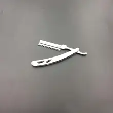 Мужская бритва для бороды из нержавеющей стали, складное ручное бритвенное лезвие, бритва для бровей, триммер для стрижки волос, парикмахерские бритвенные инструменты- MS