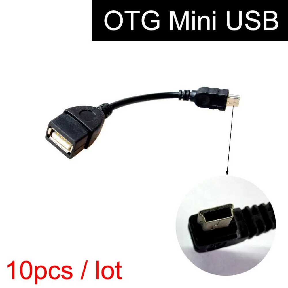 10 Pcs Mini USB OTG Cable for Car GPS Navigation System, Android Smart