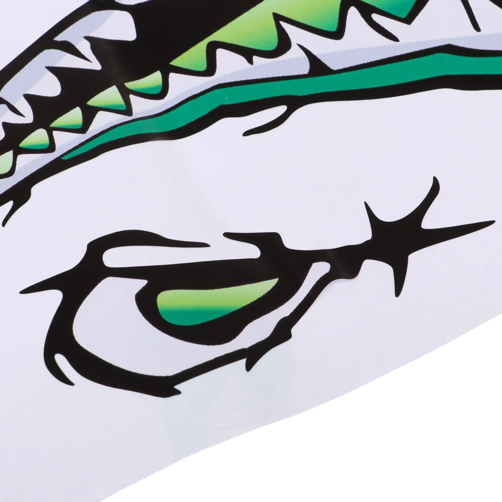 2 Pieces Waterproof Shark Teeth Mouth Decals Sticker for Kayak Canoe Fishing Inflatable Boat Surfboard Car Bumper Laptop Window