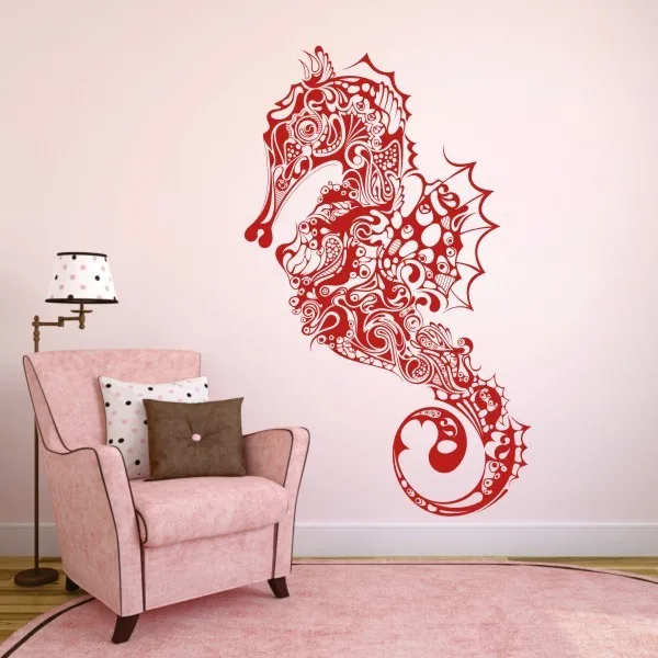 Seahorse Wall Art home decoration seahorse vinyl wall decal hippocampus fish sticker Seahorse Wall Art home decoration seahorse vinyl wall decal hippocampus fish sticker