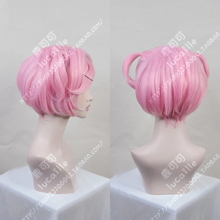 Игра DDLC Doki Литературный клуб Нацуки розовый короткий парик косплей костюм женские термостойкие синтетические волосы парик+ парик шапка