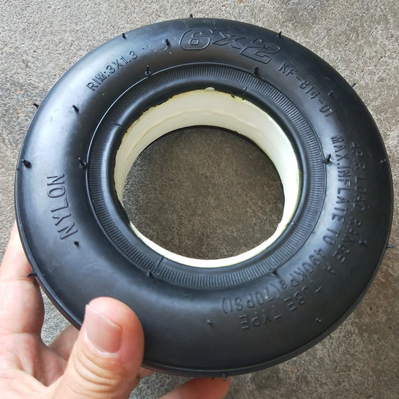 

6x2 6 inch solid tire pneumatic-free tire fast wheel electric skateboard tire