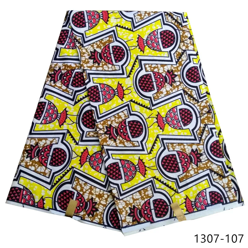 Полиэстер воск принты ткань Анкара воск ткань Высокое качество 6 ярдов африканская ткань для вечерние платья 1307-103