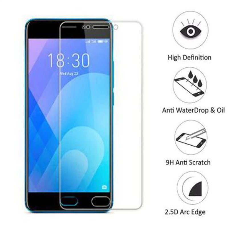 

2pcs Screen Protector For Meizu 16X X8 V8 16 Note 8 Pro 6 7 Plus MX6 MX5 Pro Tempered Glass Protective Film With Retail Package