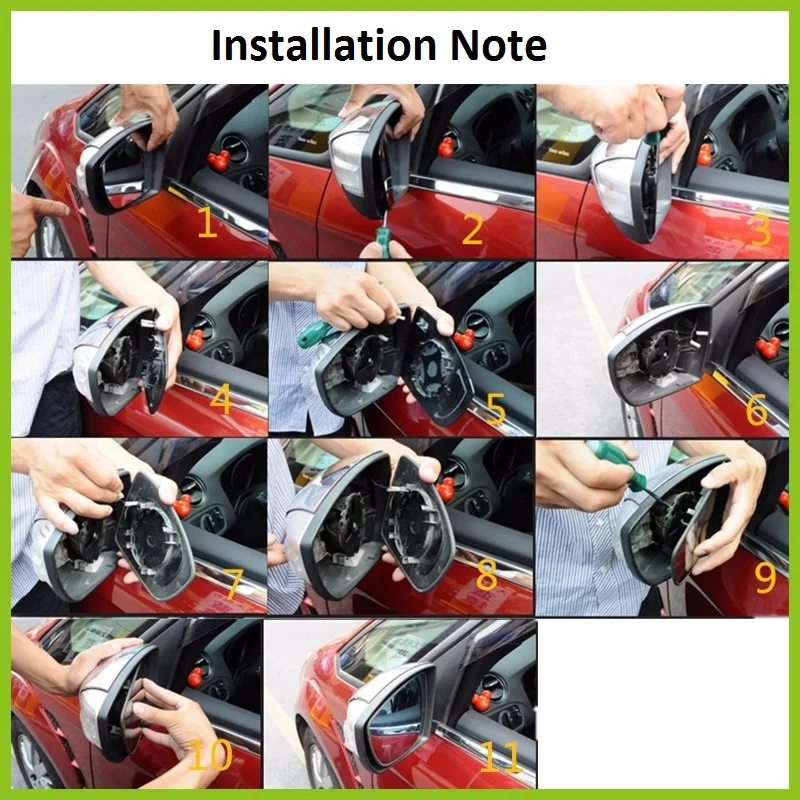para Seat Leon Espelho de Vidro Lado do Passageiro 2011 2020 Carro-estilo Novo Aquecido Direito 2006 2007 2008 2009 2010 8 High Quality Automóveis e motos