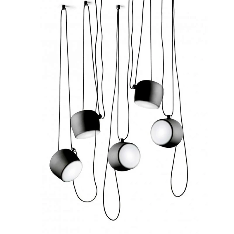 DIY винтажный Ретро черный подвесной светильник для столовой алюминиевый барабан дизайнерский промышленный барабан подвесной светильник для кофе украшение дома