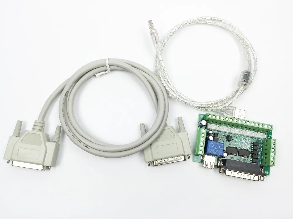 

CNC Kit,1pcs 2DM542 Stepper Motor Driver replace M542,2M542 stepper driver + one mach3 5 Axis breakout board