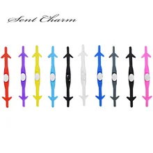 SENTCHARM 12 шт./упак. креативные эластичные силиконовые шнурки без галстука для парусиновой обуви все кроссовки оптом