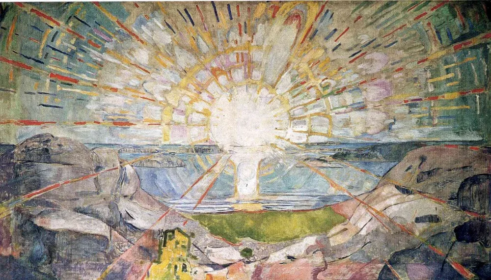 Картина маслом на льняном холсте the-sun-1916 от Edvard Munch 100% ручная работа абстрактная