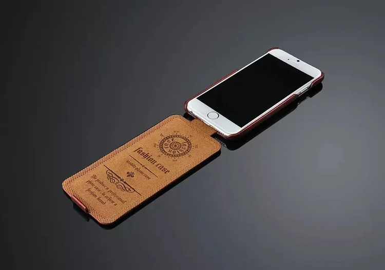 Genuine Leather Vertical Flip Cover Case, Apple iPhone 6, 6S Fashion, Original Fundas with Screen Protector, Gift