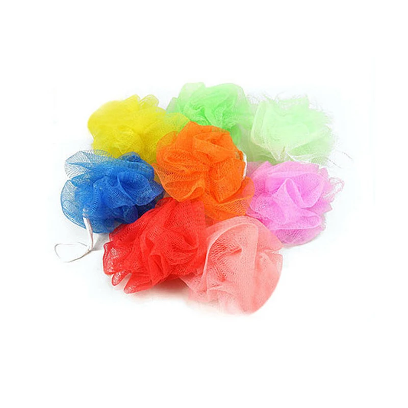 

2Pcs/set Random Color Women Men Bath Ball Soft Comfortable Mesh Bath Sponge Easy Body Cleaning Flower Bathroom Accessories Tools