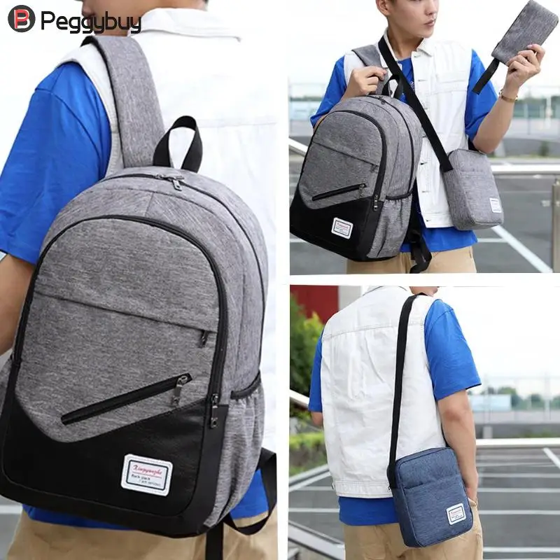 3 unids/set para mochilas Unisex Nylon viajes mochilas para Adolescente de hombro de la bolsas bolsos de embrague para las mujeres de los hombres 2018 Mochila femenina