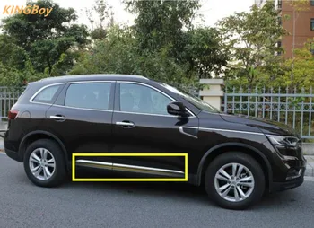 

Car Side Door Body Trim stainless steel For Renault Koleos 2017 2018 Molding Plate Cover Sticker Glossy Silver Accessories
