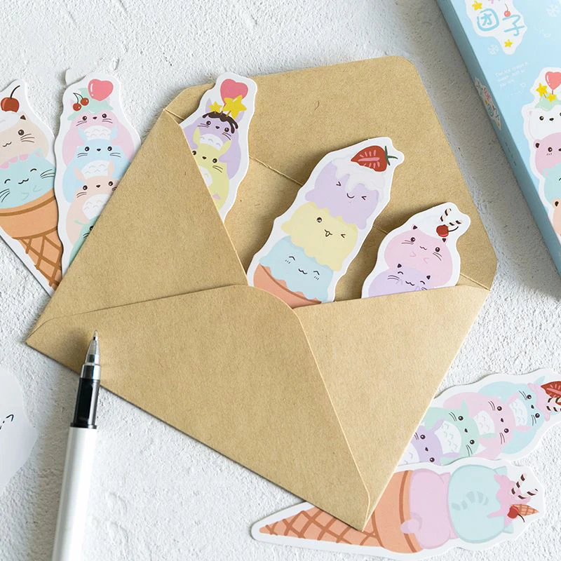 30 шт Симпатичные фруктовый лед бумажное мороженное закладки для книги Kawaii