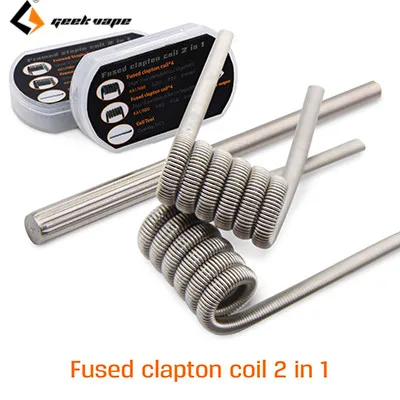 8 шт./упак. оригинальный таб Fused Clapton Coil 2 в 1 RDA RTA RDTA бак распылитель DIY аксессуары