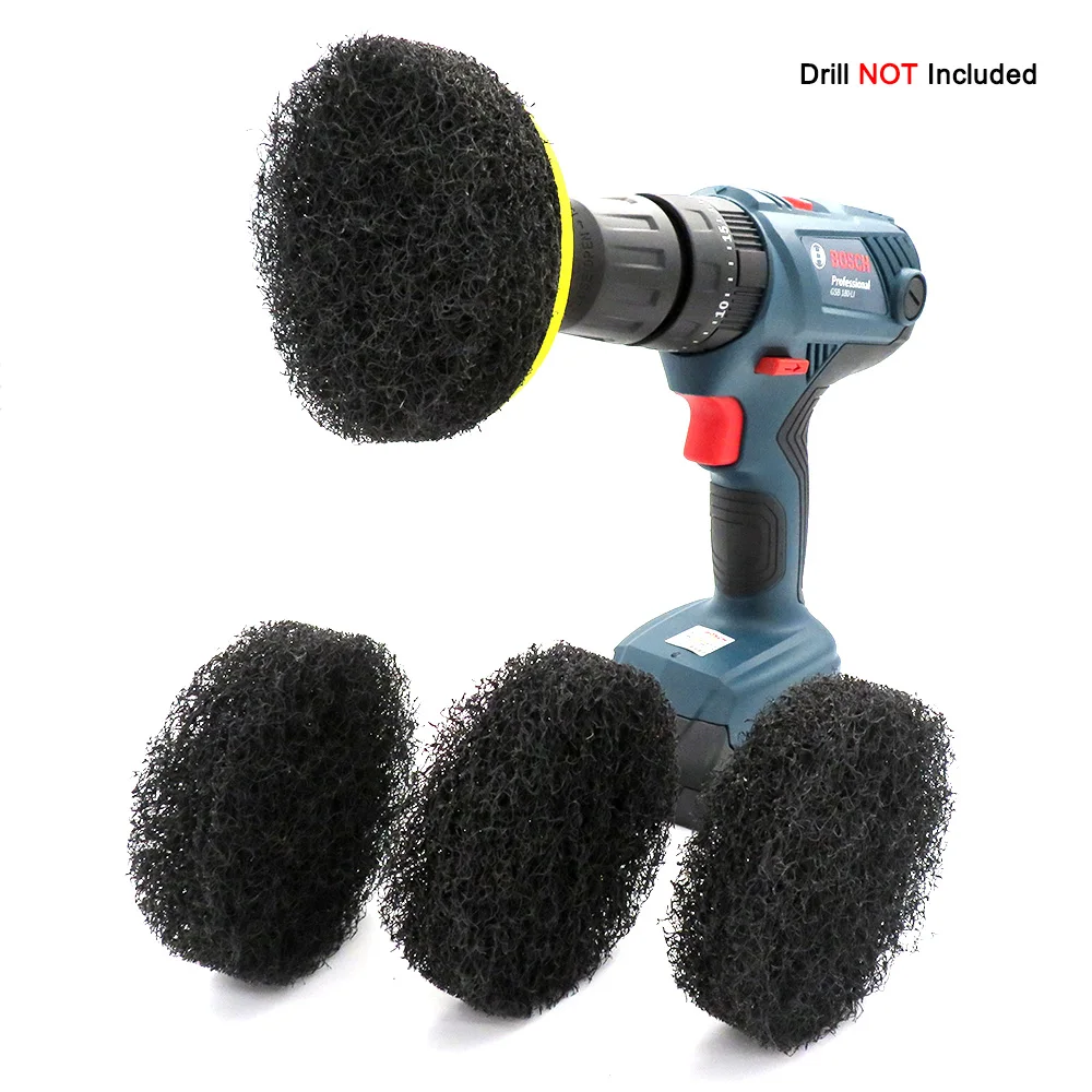 

Black Power Scrub Pad 15 Piece Cleaning Kit Scouring Pads Great for Kitchen, Bathroom, Auto.