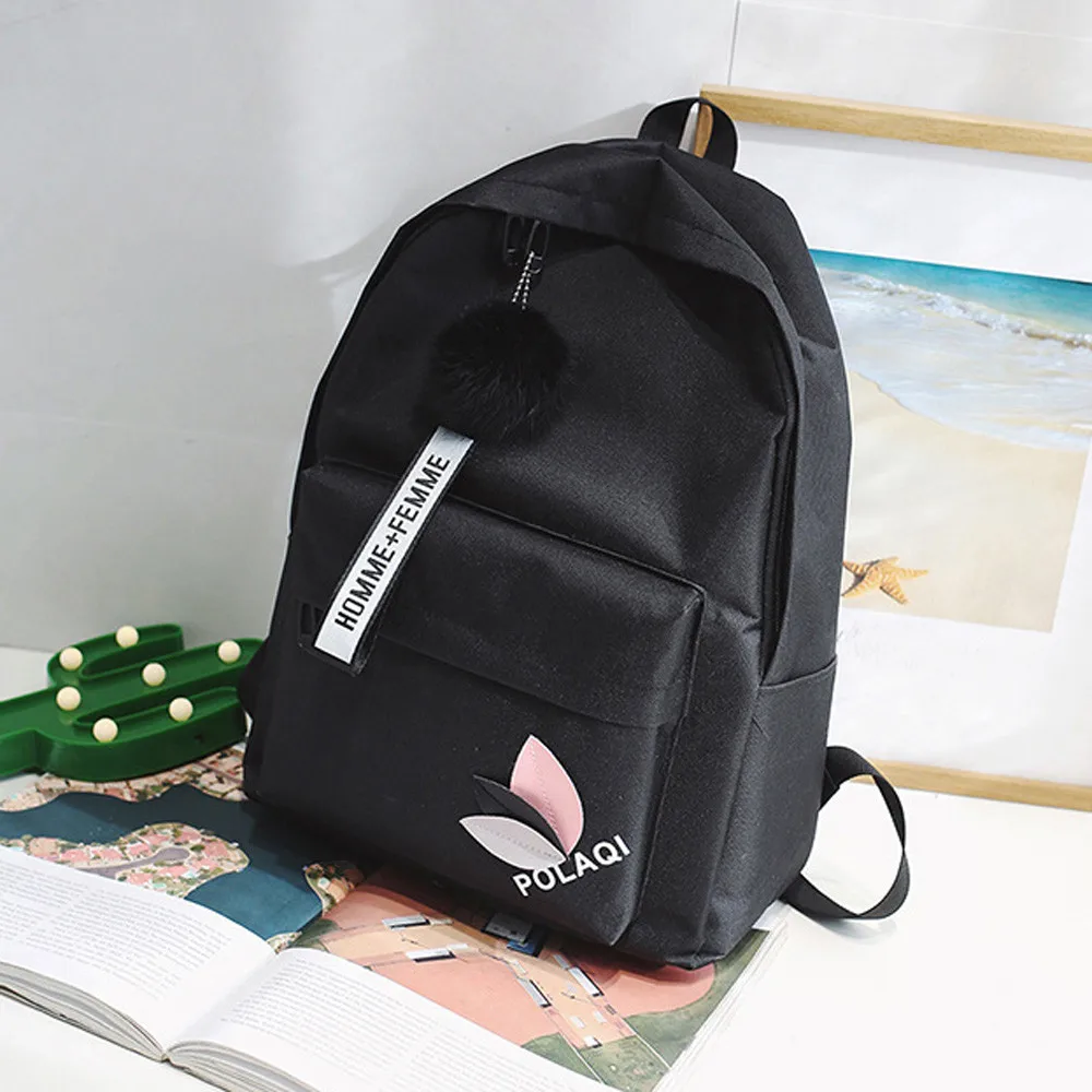 Price Canvas Women Backpack Solid School Bags for Teenage Girls Boy Rucksack Casual Travel Backpacks Schoolbag Satchel Sac a dos
