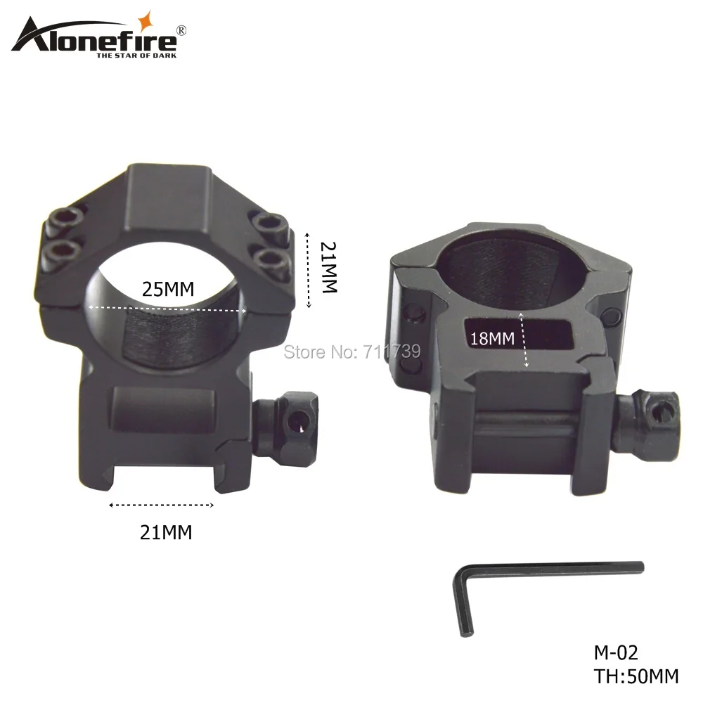 AloneFire M-02 25 мм прицела крепления фонарик факел крепления для лазера 21 мм стандартный Пикатинни/Weaver Rail