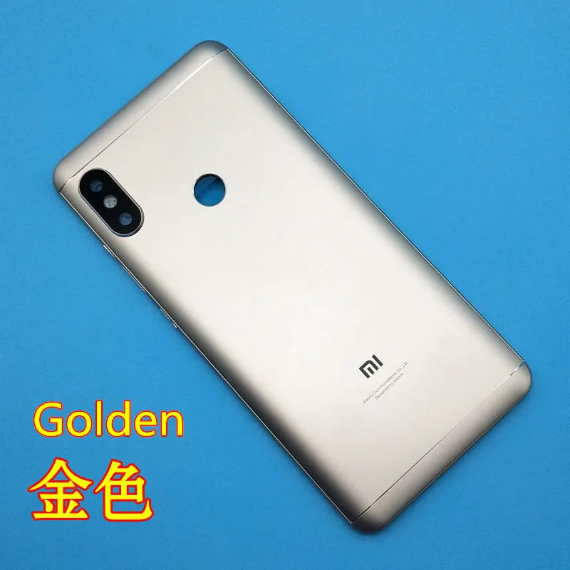 Новинка для Redmi Note 5 Pro задняя крышка аккумулятора + боковые кнопки объектив