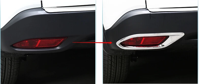 

abs! Chrome Rear Fog Light Lamp Cover Trim For Honda Vezel HR-V 2014 2015