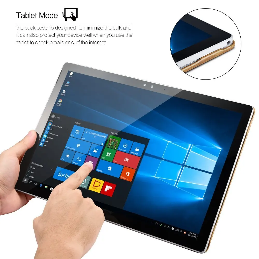 Защитный чехол Surface Book 2 из натуральной кожи с вощеным маслом для ноутбука съемный