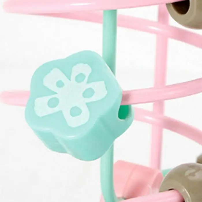 Обучающая красочная детские мини вокруг бусины игрушка интеллект Дети Математика розовая игрушка