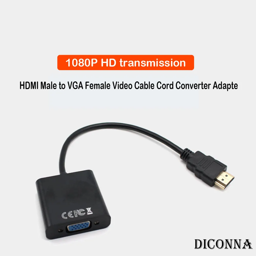 Для ТВ монитора HDMIto VGA Кабель-переходник конвертер цифровой адаптер для ПК ноутбук планшет 1080P высокое качество