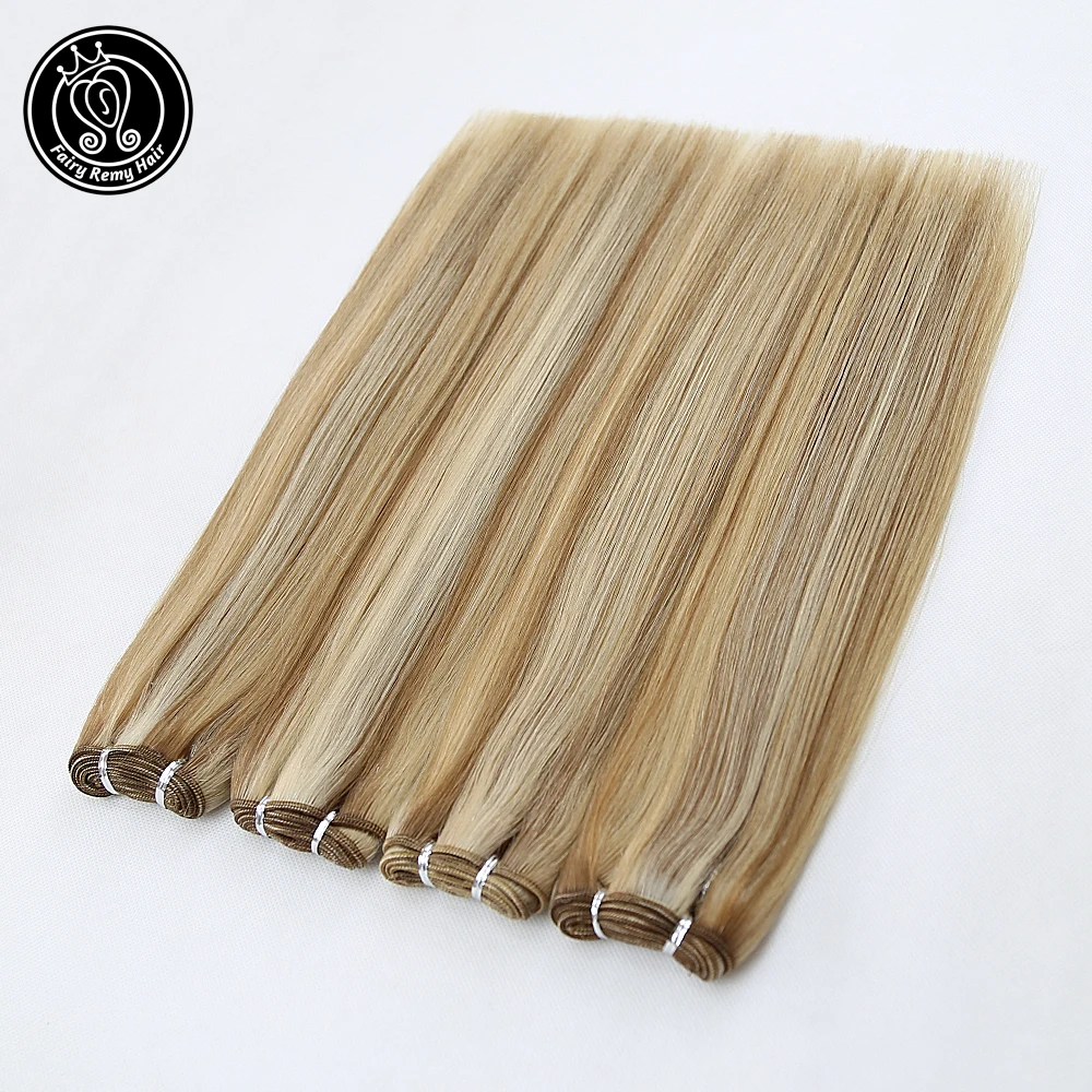 Trama de cabello humano Real Remy europeo extensión de cabello lacio tejidos paquetes resaltan el Color del Piano P8/16/60 16 \