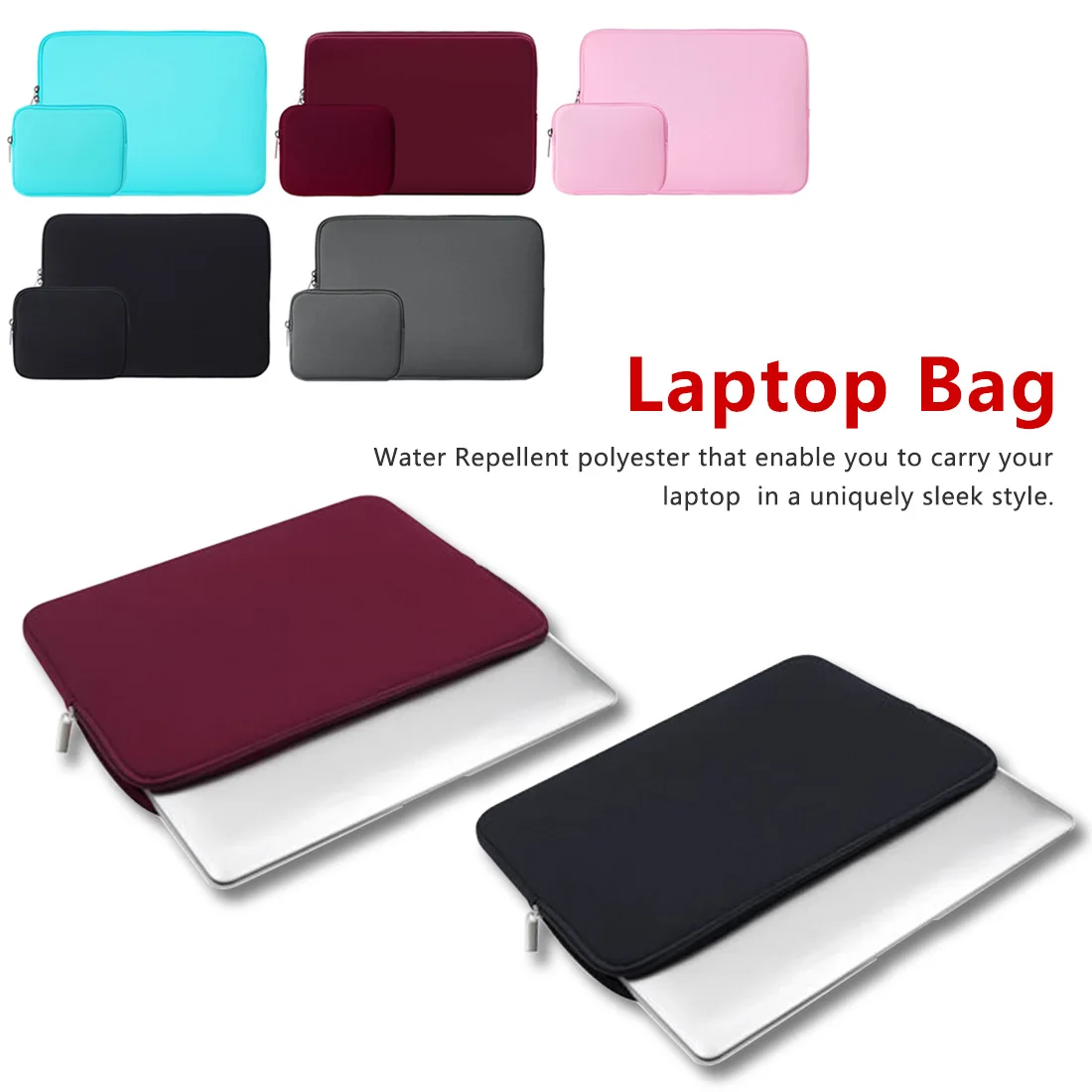 

Portable Laptop Sleeve Case Cover Computer Liner Bag for Macbook Tablet Notebook 11,13,14,15,15.6 Inch Waterproof Wear-resisting