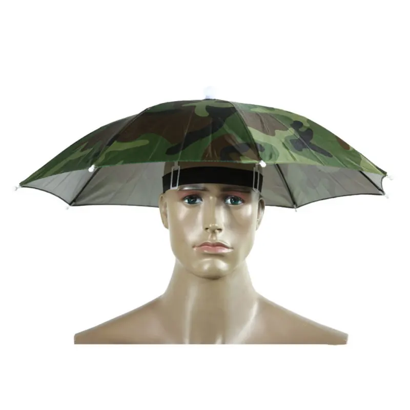 

65cm head wear Usefull anti sun Umbrella Hat Camping Fishing Hiking tools Outdoor Umbrella Hat Cap For Outdoor fishing hat