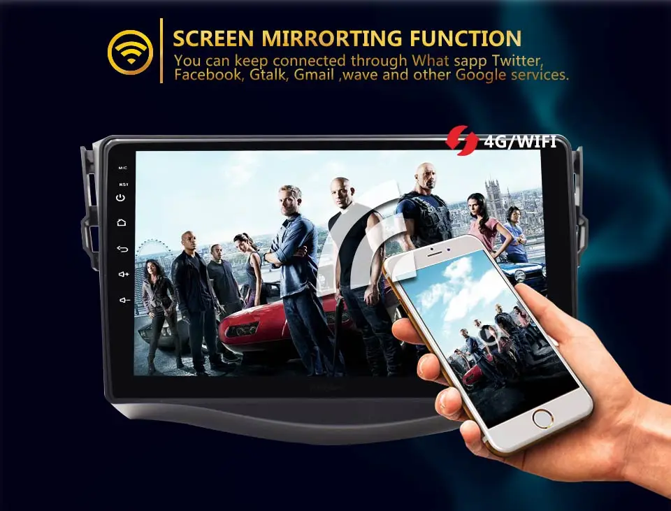 Clearance KiriNavi Car Radio Android DVD Touch Display For Toyota RAV4 2007-2013 Auto Audio GPS 2 din Multimedia Navigation System 16G ROM 5