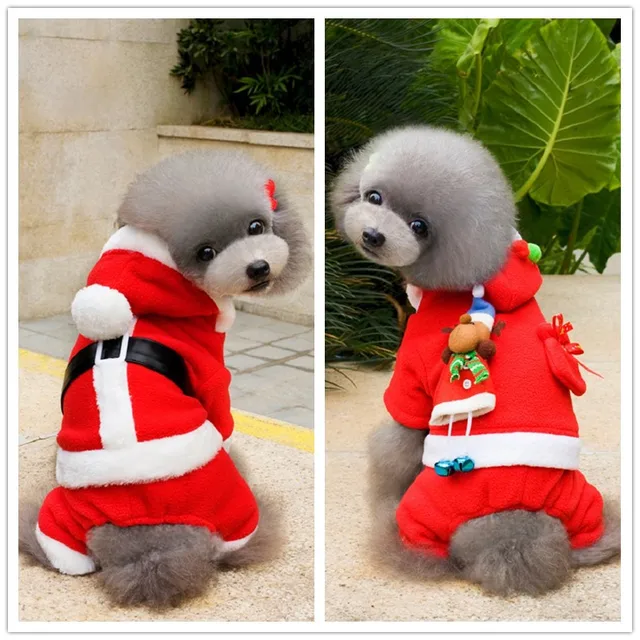 Christmas Dog Clothes Santa Costume Pet Dog Cat Clothes Chihuahua Christmas Dog Clothes Santa Costume Pet Dog Cat Clothes Chihuahua Coat Clothing Cute Pet Christmas Outfit for Dog Cat - Christmas Dog Clothes Santa Costume Pet Dog Cat Clothes Chihuahua