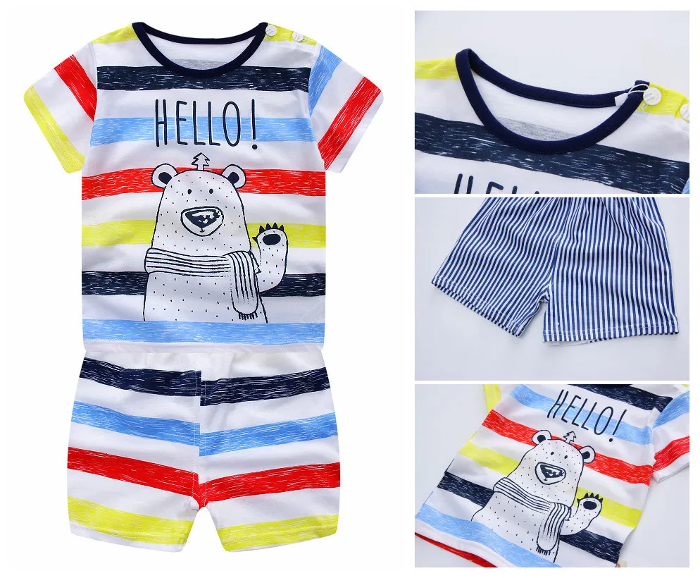 Cotton Boy T-shirt + Shorts Sets