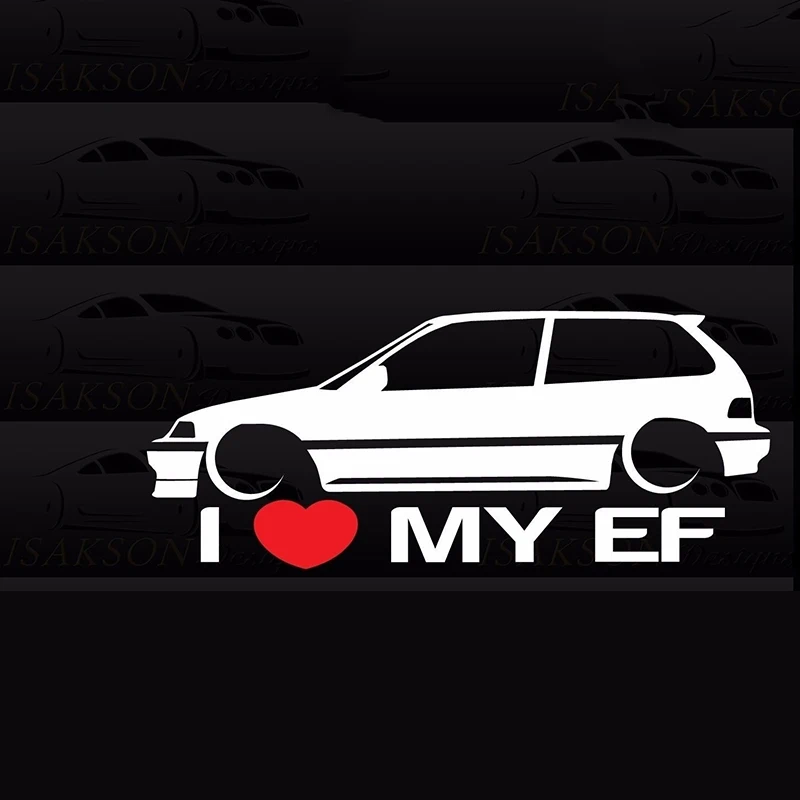 2 шт я люблю свою EF окна Стикеры любовь захлопнул низкая JDM Civic люк Sedan Стикеры s 15 см