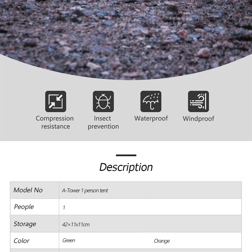 Сверхлегкий тент с башней для 1 человека, походная палатка для альпинизма, водонепроницаемая одноместная палатка из силикона 20D, одноместная палатка для мужчин
