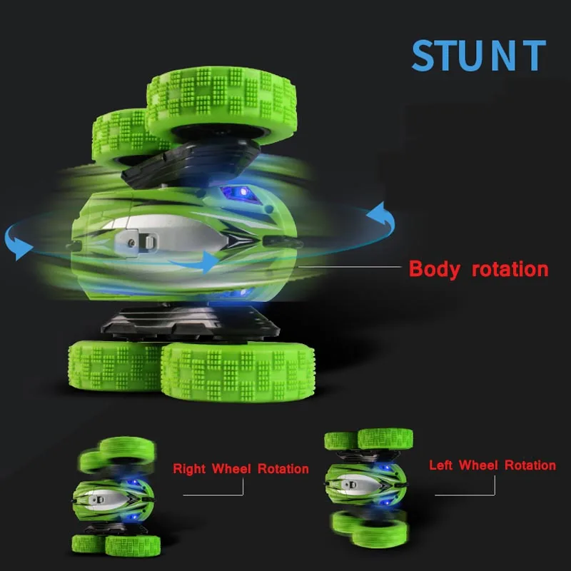Радиоуправляемый автомобиль с дистанционным управлением, высокая скорость, 3D флип, дрейф, гусеничный, на батарейках, Радиоуправляемый трюк, радиоуправляемая светодиодная машина для радиоуправляемых автомобилей