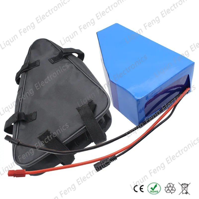 Flash Deal Free Bag 52V 30AH 1000W Triangle Battery 51.8V 30AH Electric Bike Battery 52V Lithium battery With 30A BMS 58.8V 2A Charger 4