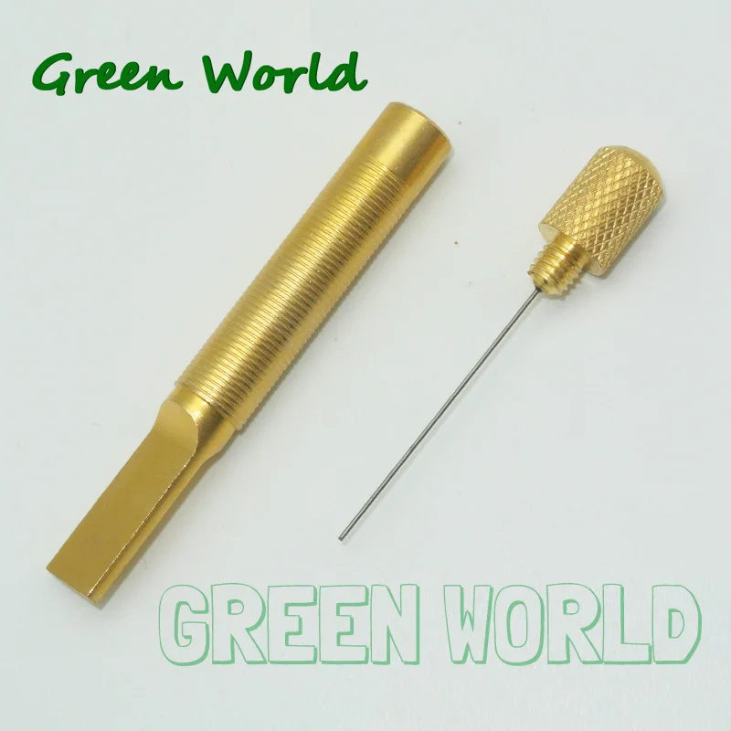 

Green World 2pcs/set 2 in 1 Muzzleloader Wedge Pin Punch & Touch Hole Pick,Gun Clean & Care Tool