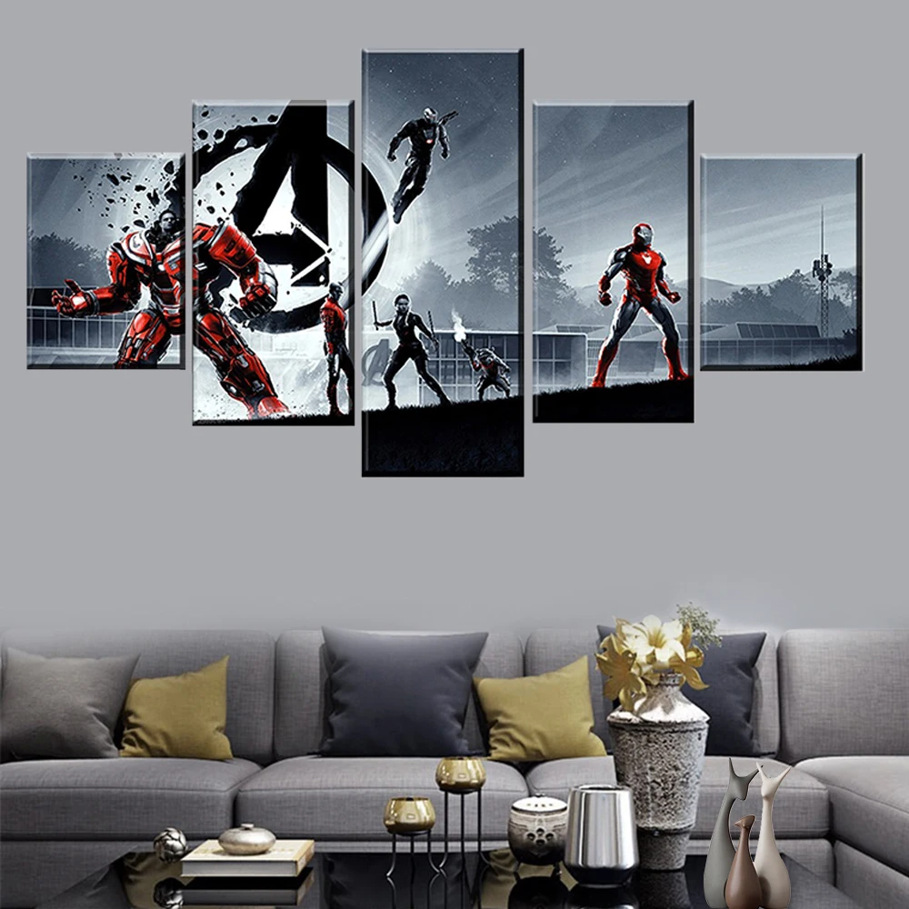 

Miracle Avengers Movie Picture Canvas Poster Home Decoration Wall Art Frame 5 Pieces Living Room Mural HD Print