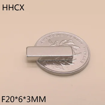 

10pcs/lot Magnet 20x6x3 mm N35 Strong Square NdFeB Rare Earth Magnet 20*6*3 mm Neodymium Magnet 20mm x 6mm x 3mm