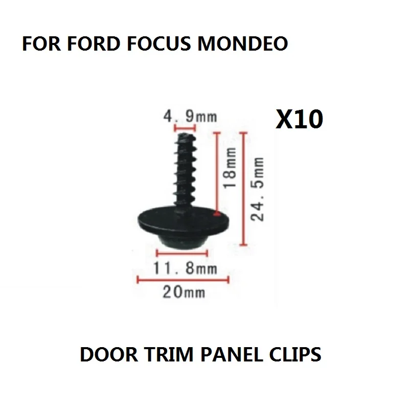 X10 Pezzi Per Ford Focus Mondeo Motore Sottocodone Clip Coperchio Inferiore Della Copertura Shield Guard Nuovo