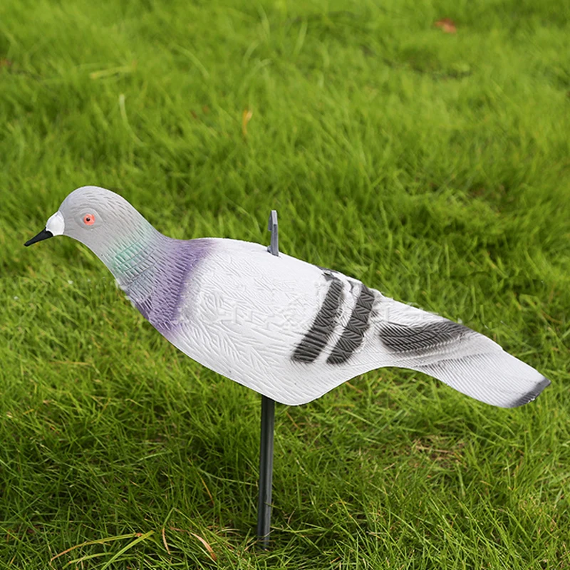 HZYEYO очень реалистичные пластиковые приманки для охоты на голубя с палкой для охоты, стрельбы и двора, украшения сада, DY-004