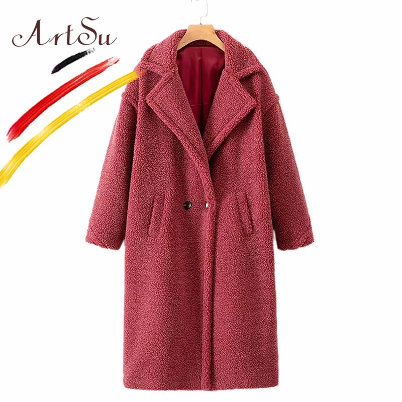 2018 Winter Thick Teddy Coat Women High Street Oversized
