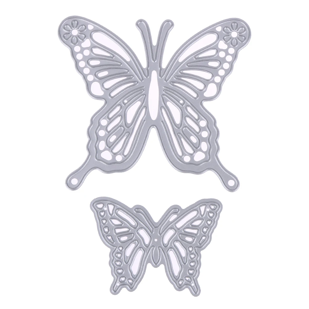 2 Butterfly Frame Metal Cutting Dies Scrapbooking Die Craft Decorative